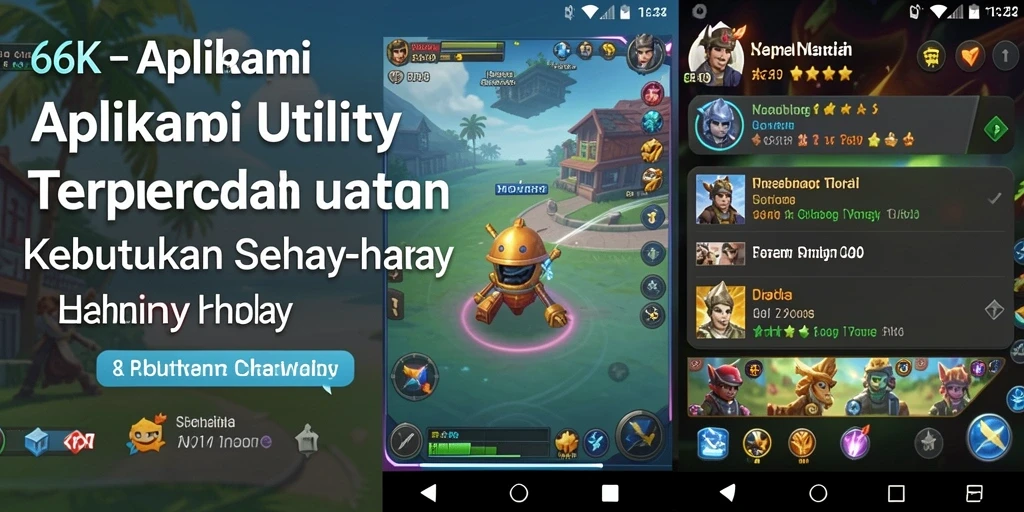 Screenshot utama aplikasi 66K dengan fitur pengingat dan manajemen tugas.