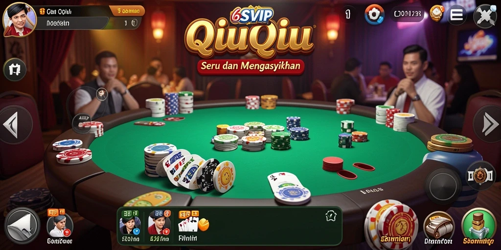 Screenshot menunjukkan gameplay seru 6SVIP dalam QiuQiu.