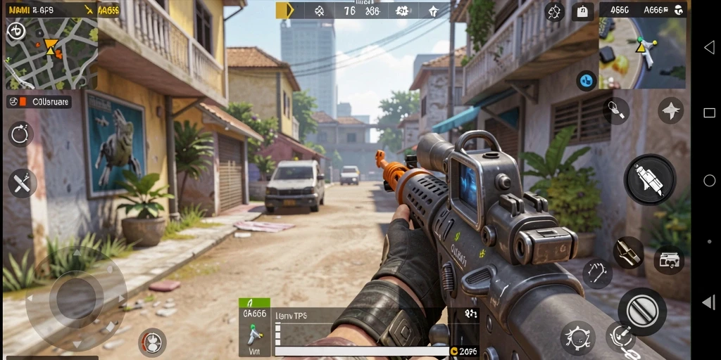 Tampilan gameplay AA666 yang menegangkan di dalam pertempuran TPS.