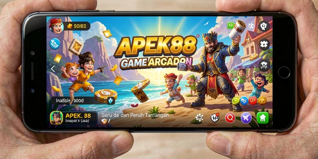 Tampilan gameplay APEK88 yang penuh warna dan dinamis.