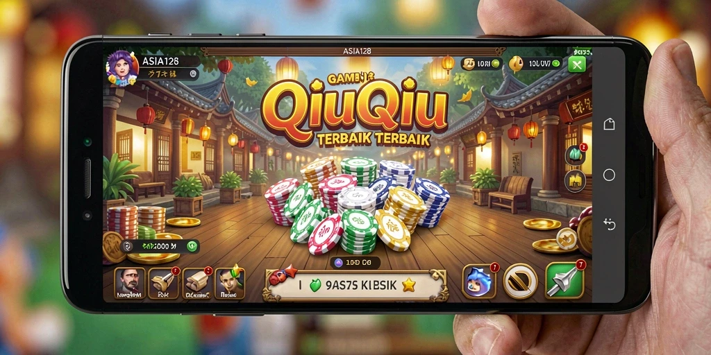 Tampilan grafis mendebarkan dari gameplay QiuQiu ASIA128.