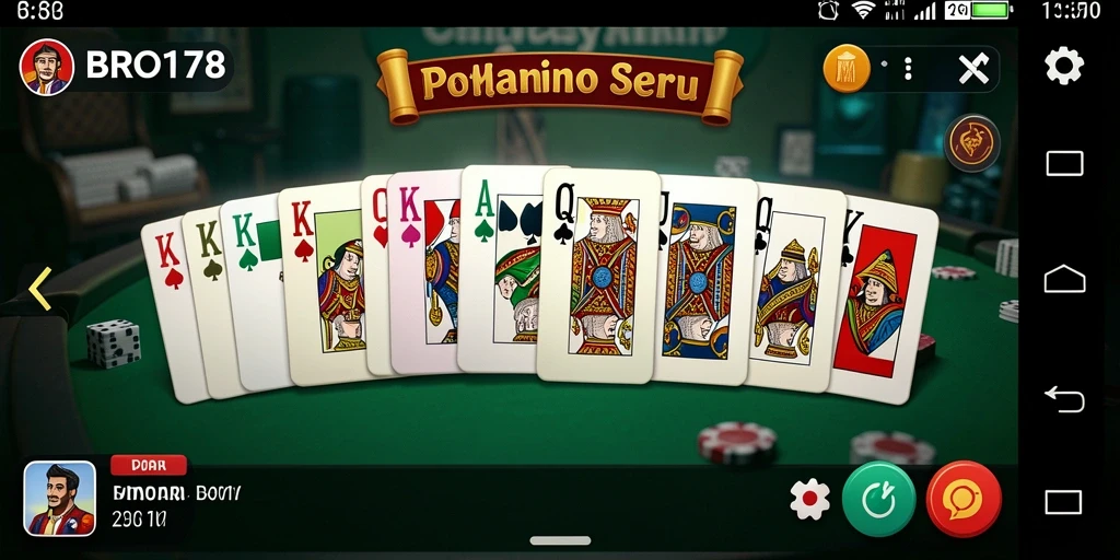Tampilan gameplay menarik dari BRO178 saat bermain domino.
