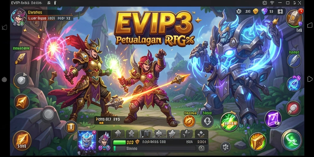 Tampilan permainan RPG menakjubkan dengan aksi yang mendebarkan.