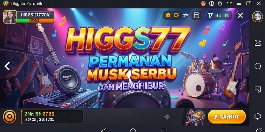 Tampilan menarik dari gameplay HIGGS777 yang penuh warna.