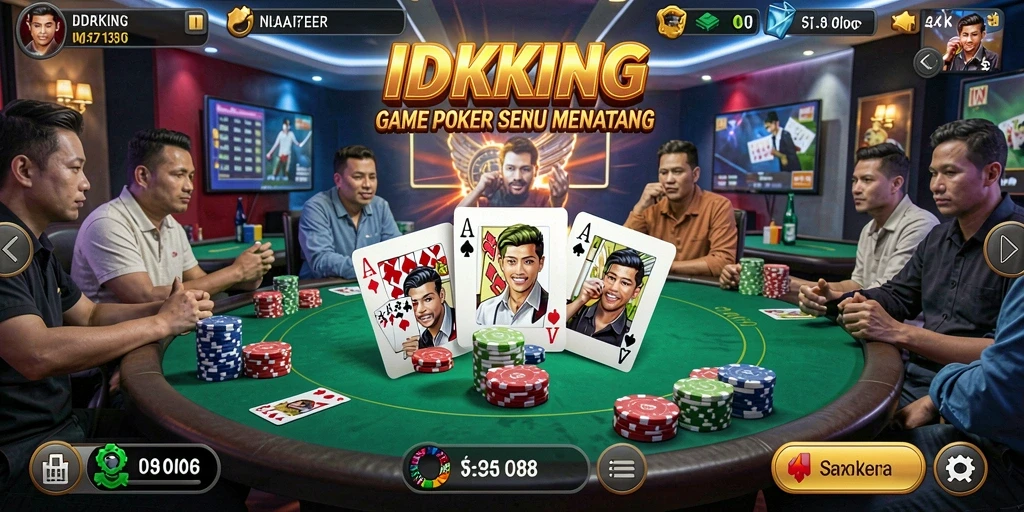 Tampilan permainan Poker yang seru di IDRKING.