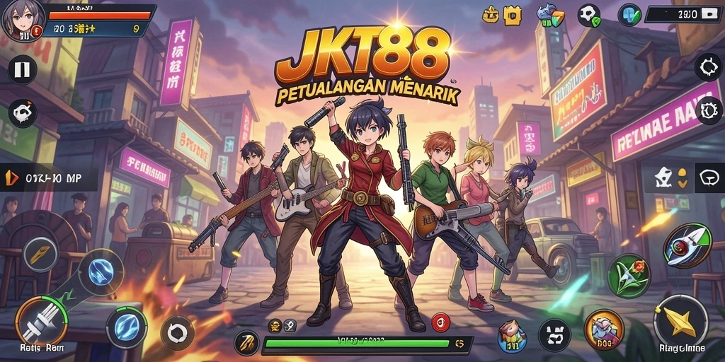 Gameplay JKT88 yang penuh warna dan aksi seru.