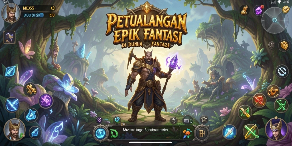 Tampilan gameplay fantastis dari ME355 dalam dunia petualangan.