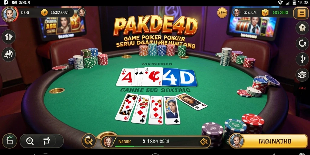 Screenshot PAKDE4D menampilkan momen seru dalam permainan Poker.