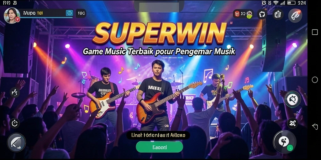 Tampilan gameplay SUPERWIN yang menakjubkan dan penuh warna.